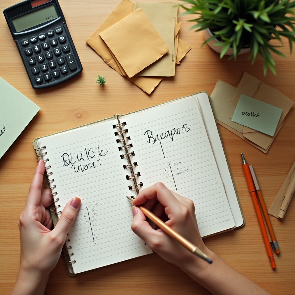 Планирование семейного бюджета за рабочим столом