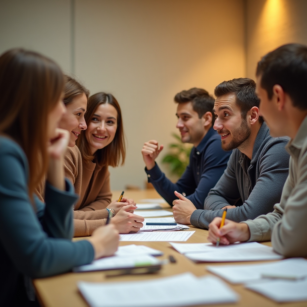 Участники семинара во время группового обсуждения бюджетных вопросов